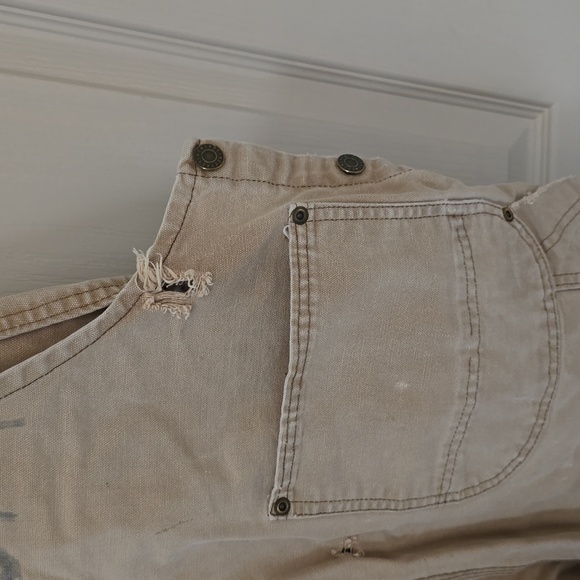 Key brand distressed overalls. Vintage, 100% cotton. W36 x L34. - Picture 10 of 10